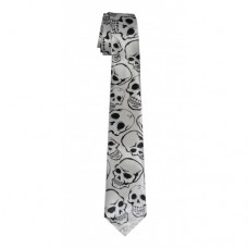 White Skull Tie